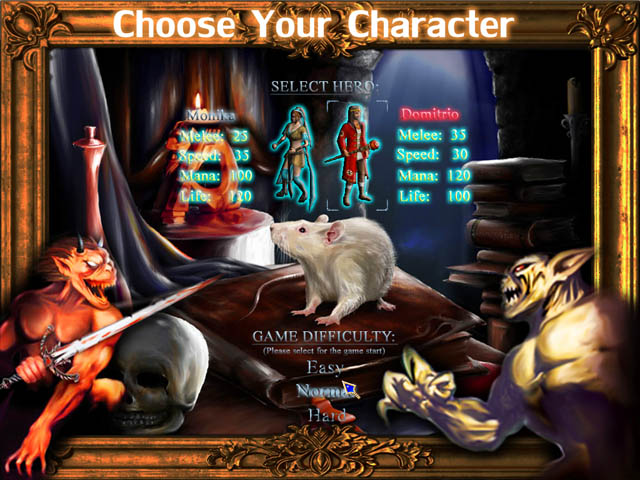 Dungeons and Monsters Screenshot and Hint 1. Choose One of Two Characters!