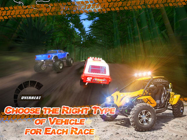 Jungle Racers Advanced Screenshot and Hint 3. Choose the Right Type of Vehicle for Each Race!