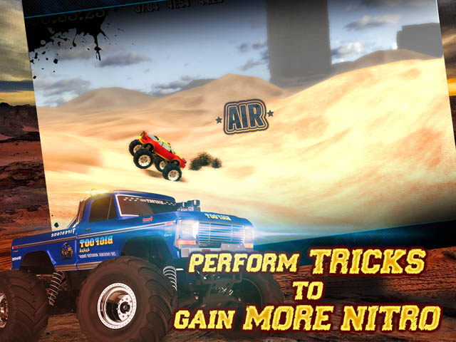 Monster Truck Trials Screenshot and Hint 2. Perform Tricks to Gain More Nitro!