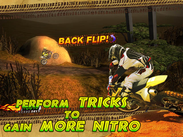 Trial Motorbikes African Trial Скриншот и Подсказка 2. Делай трюки, чтобы получить еще больше нитро!
