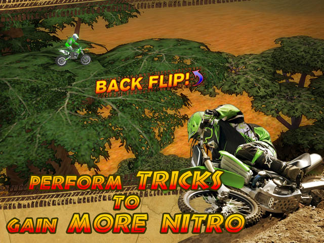 Trial Motorbikes Savanna Stars Скриншот и Подсказка 2. Выполняй трюки, чтобы получить больше нитро!
