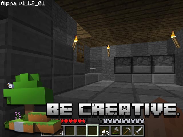 Minecraft Screenshot and Hint 1. Be creative!