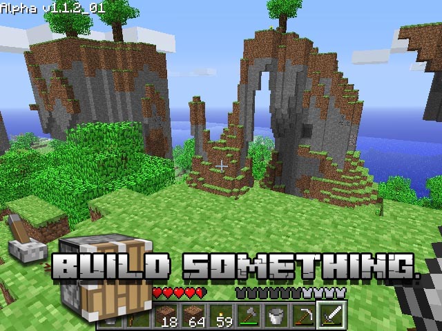 Minecraft Screenshot and Hint 3. Build something!
