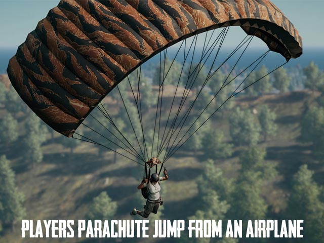PUBG LITE Скриншот и Подсказка 1. Игроки прыгают с парашютом с самолета!