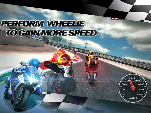 Super Bikes Race Screenshot and Hint 1. Perform wheelie to gain more speed!